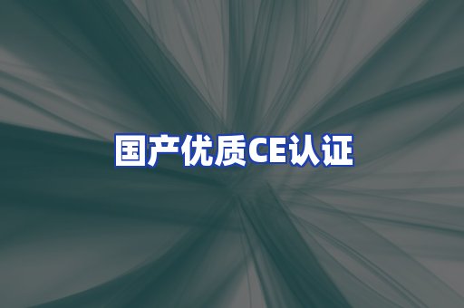 国产优质CE认证